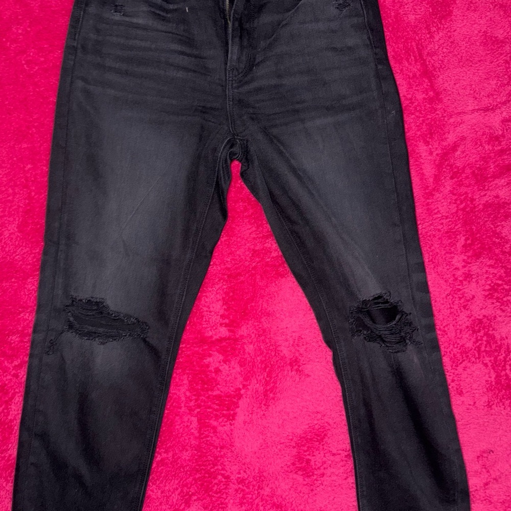 American Eagle Outfitters Black Ripped Skinny Jeans